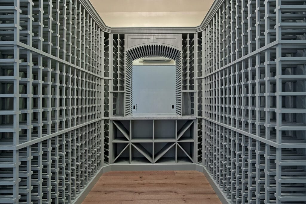 Custom Grey Wine Cellar