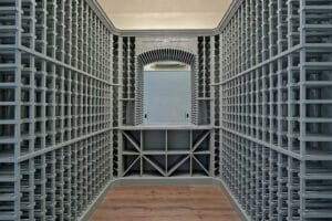 Custom Grey Wine Cellar