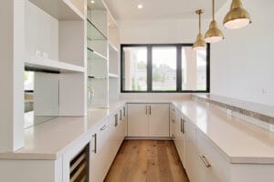 Custom Modern White Wet Bar