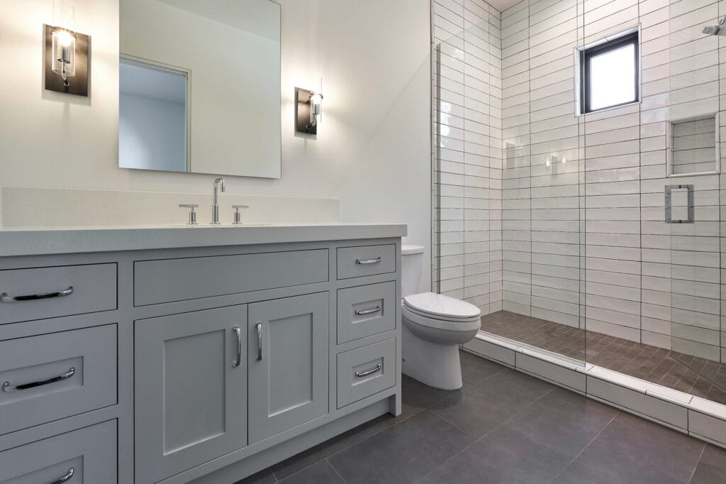 Grey Custom Built Vanity