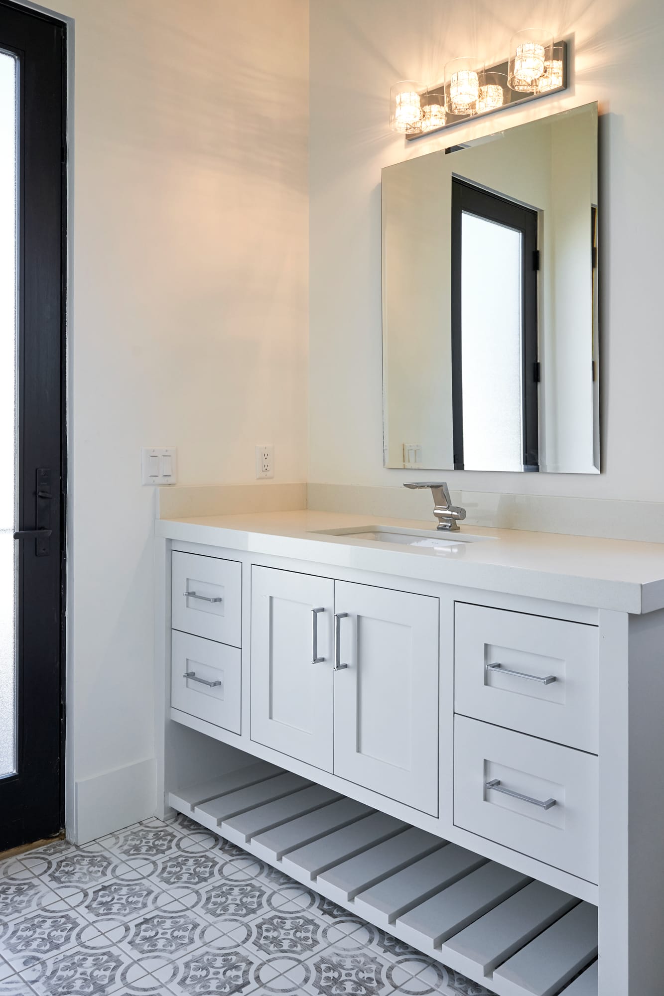 Modern White Custom Built Vanity