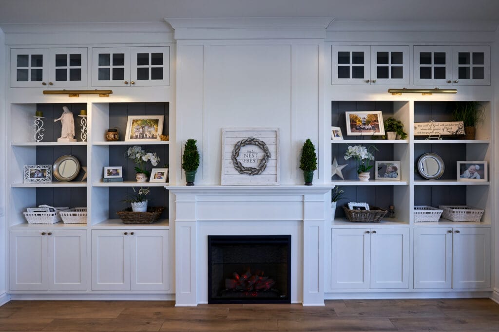 Custom Built-In Fireplace Bookshelf Phoenix
