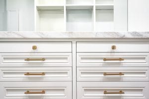 Custom Built White Closet Cabinetry