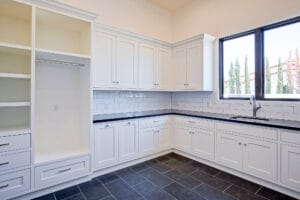 Laundry Room Custom White Cabinetry