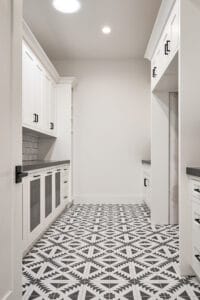 Custom White Laundry Room Cabinetry