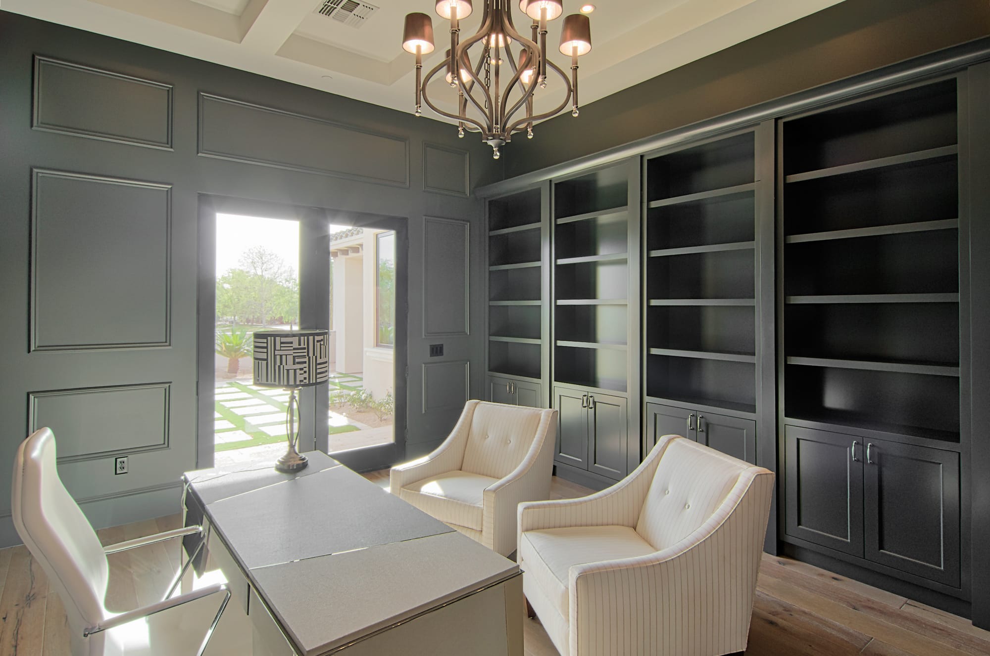 Contemporary Custom Built Office Built-Ins