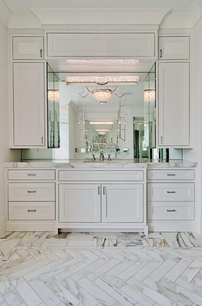 White Custom Bathroom Vanity