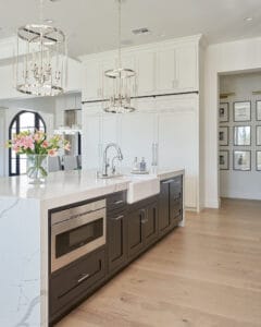 Dark White Mixed Kitchen Cabinetry