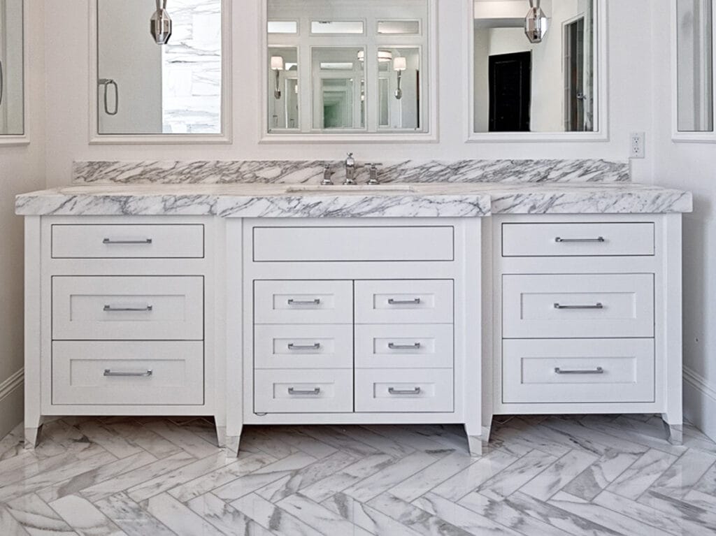 White Traditional Vanity