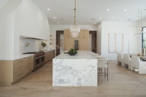 modern kitchen island and kitchen cabinets