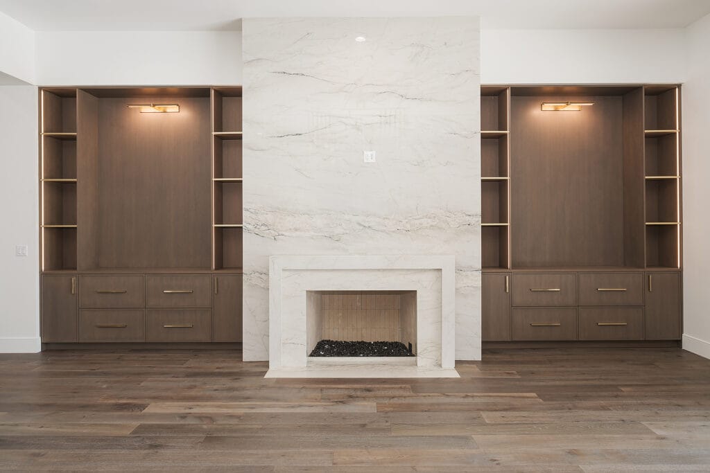 custom built in shelving