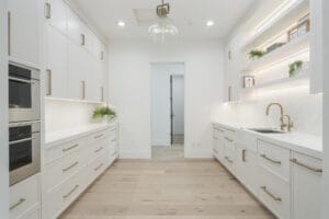 white custom cabinets