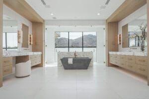 modern primary bathroom vanities