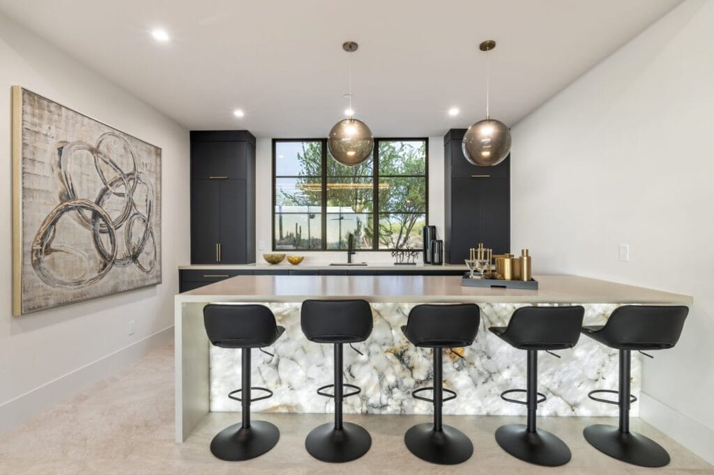 custom built modern bar scottsdale