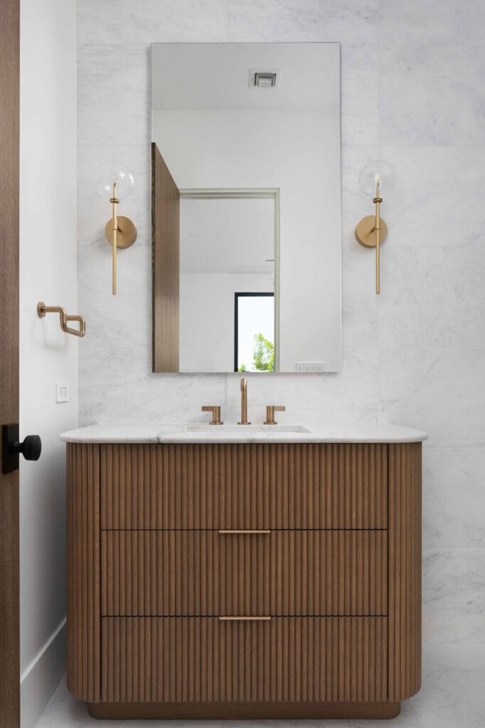 custom wood bathroom vanity