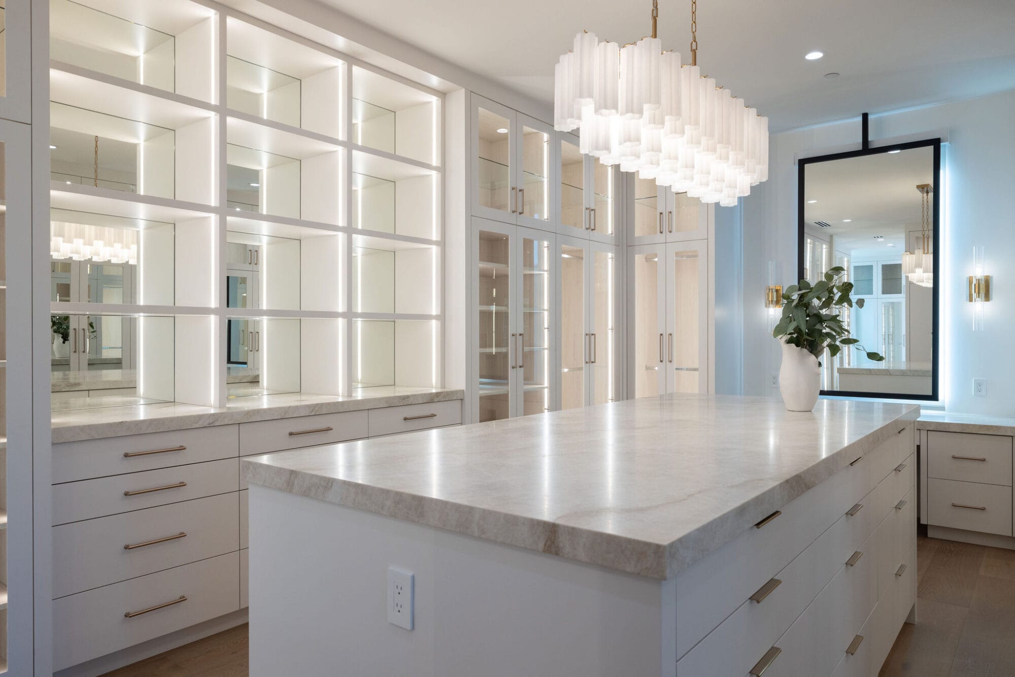 Custom built walk in closet