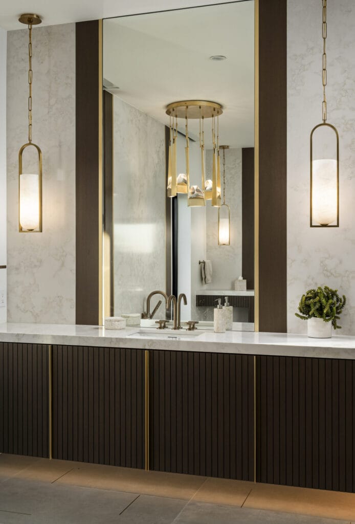 Brown bathroom vanity